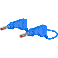 Staubli 4 mm connecting lead 50 cm blue