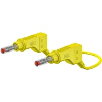 Staubli 4 mm connecting lead 50 cm yellow