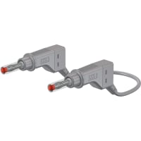 Staubli 4 mm connecting lead 50 cm grey