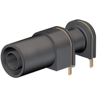 Staubli Right Angle Pcb Socket Black 4mm, 66 Series