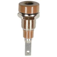 Staubli Brown 2 mm Test Socket, 10A, 30 V ac, 60 V dc