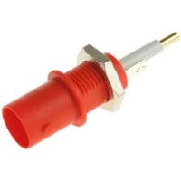 Staubli Straight Panel Mount BNC Connector, jack, Solder Termination, 67 Series