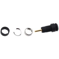 Staubli Black 2 mm Test Socket, 10A, 600V, Gold Plated