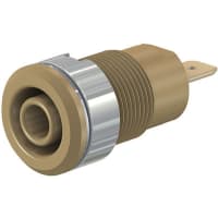 Staubli Brown 4mm Socket, Gold Plated, 1000V, 24A