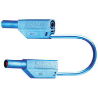 Staubli 4 mm Test lead, 32A, 1000 V, 600 V, Blue, 1m Lead Length