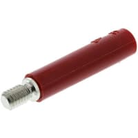 Staubli 4mm screw-in socket, M4 thread, 32A, red