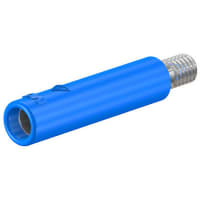 Staubli 4mm screw-in socket, M4 thread, 32A, blue