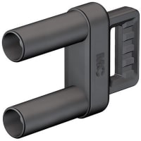 Staubli 4mm system connecting plug, black