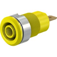 Staubli 4 mm safety socket yellow