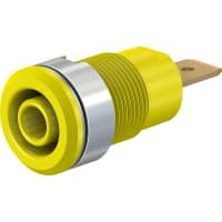 Staubli 4 mm safety socket yellow