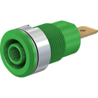 Staubli 4 mm safety socket green