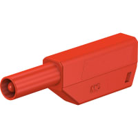 Staubli IC Socket, PLug and Adapters, Plug 4 mm complete red