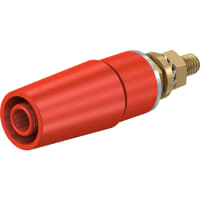 Staubli IC Socket, PLug and Adapters, 4 mm safety socket red