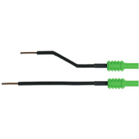 Staubli 4mm socket with copper conductor green