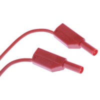 Staubli 4 mm Test lead, 32A, 600 - 1000V, Red, 2m Lead Length