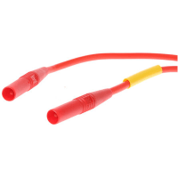 Staubli 4 mm Test lead, 32A, 1000V, Red, 1m Lead Length