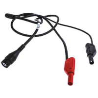 Staubli Black, Red BNC Test Lead, 300 V, 600 V, 1m Lead Length