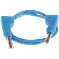 Staubli 4 mm Test lead, 32A, 600V, Blue, 50cm Lead Length