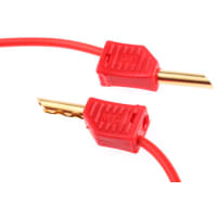 Staubli 4 mm Test lead, 19A, 30 V ac, 60 V dc, Red, 1m Lead Length