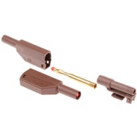 Staubli 4mm Stackable Safety Plg SLS425-SE Brown