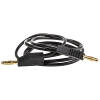 Staubli 4 mm Test lead, 32A, 30 V ac, 60 V dc, Black, 1m Lead Length