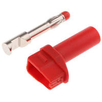 Staubli Red right-angle safety plug, 4mm