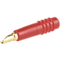 Staubli Red 1 mm Test Plug & Socket, 6A, 30 V ac, 60 V dc Gold Plated