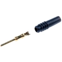 Staubli Black 1 mm Test Plug, 6A, 30 V ac, 60 V dc Gold Plated