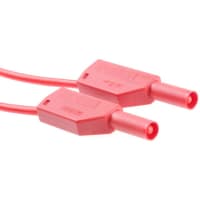 Staubli 4 mm Test lead, 32A, 1000V ac, Red, 1m Lead Length