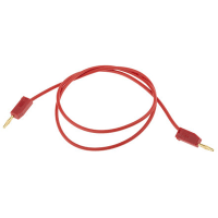 Staubli 2 mm Test lead, 10A, 30 V ac, 60 V dc, Red, 50cm Lead Length