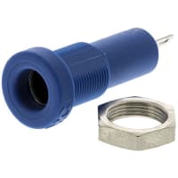 Staubli Blue 4mm Socket, Nickel Plated, 30 V ac, 60 V dc, 25A