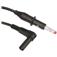 Staubli 1m black r/a retractable-fixed test lead