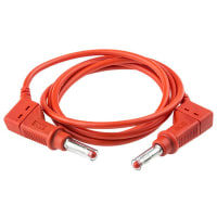 Staubli 4 mm Test lead, 32A, 600V, Red, 1m Lead Length