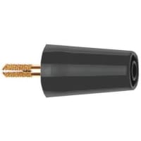 Staubli 4mm screw adapter socket black 24 Series