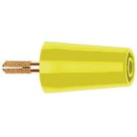 Staubli 4mm screw adapter socket yellow