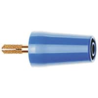 Staubli Test Connector, 4mm screw adapter socket blue 24 Series