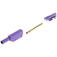 Staubli Purple 4mm Banana Plug, Gold Plated, 1000V, 32A