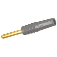 Staubli Grey 2 mm Test Plug, 10A, 30 V ac, 60 V dc, Gold Plated