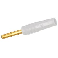 Staubli White 2 mm Test Plug, 10A, 30 V ac, 60 V dc, Gold Plated