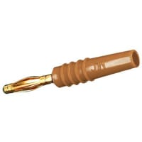 Staubli Brown 2 mm Test Plug, 10A, 30 V ac, 60 V dc, Gold Plated