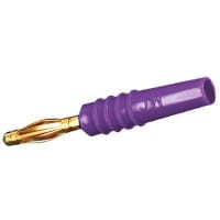 Staubli Violet 2 mm Test Plug, 10A, 30 V ac, 60 V dc, Gold Plated