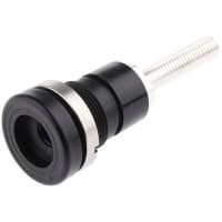 Staubli Black 6mm Socket, 600V, 100A, Ag Plated Contact