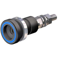 Staubli Blue 6mm Socket, 600V, 100A, Ag Plated Contact