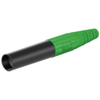 Staubli 6mm multilam socket, 10mm2 cable, green