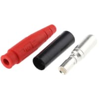 Staubli Red 6mm Socket, 600V, 100A, Ag Plated Contact