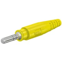 Staubli 6mm rigid plug for 10mm2 cable, yellow