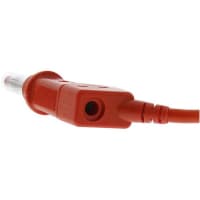 Staubli 4 mm Test lead, 32A, 600V, Red, 2m Lead Length