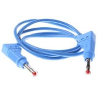 Staubli 4 mm Test lead, 32A, 600V, Blue, 1m Lead Length