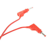 Staubli 4 mm Test lead, 32A, 600V, Red, 2m Lead Length