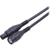 Staubli Touch protected coaxial test lead, black